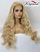 K'ryssma Blonde Lace Front Wig Long Wavy Synthetic Wigs for Women #613 Mixed Light Blonde Lace Wig 24 inches Heat Resistant