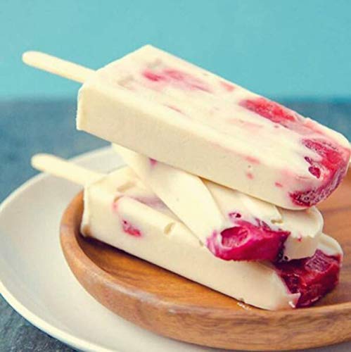 Clearance Sale - Silicone Popsicle Molds Set, 12-Cavity Homemade Ice Pops for Kids, 50 Pcs Wooden Sticks, Nonstick & BPA Free, Red - Thumbnail 4