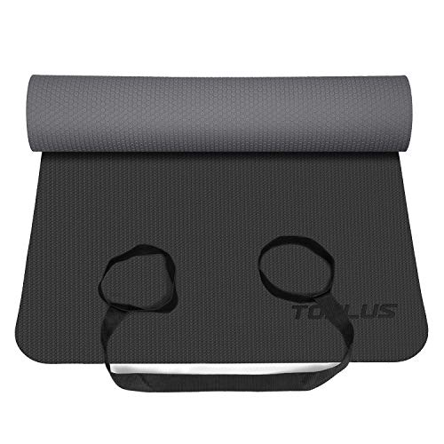 TOPLUS Yoga Mat - Classic Upgraded Yoga Mat Eco Friendly Non-Slip Exercise & Fitness Mat with Carrying Strap, Workout Mat for All Type of Yoga, Pilates and Floor Exercises