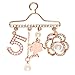 Fashion jewelry designer statement imitation faux pearl hanger dangle brooch pin for women (Gold)