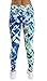 90 Degree by Reflex - Performance Activewear - Printed Yoga Leggings - Print 103 WILD CROSS Turquoise L