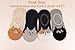 WOWFOOT Women Animal No-Show Casual Liner Socks Non Slip Flat Boat For Girl (4pair-cute face cat)