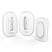 Wireless Doorbell, AVANTEK Waterproof Chime Kit, Operating at 300 Meters, 2 Plug-in Receivers, 36 Melodies to Choose From, 4 Volume Levels, Black (DB-12S)