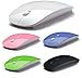 Wireless Computer Optical Mouse (Black): Ergonomic Grip Ultra Thin Design USB 2.4 G Receiver Apple Accessory Mac Book, PC Plus Stylus Pen No Charge