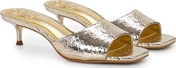 Vince Camuto Women's Faiza Heeled Sandal, Gold, 8