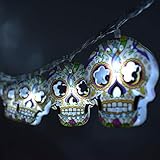 Décorations d'Halloween 3M 20 LED Guirlandes Lumineuses Spooky Coloré Peint À La