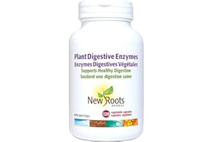 New Roots Herbal - Plant Digestive Enzymes, 120 Capsules 40-Day Supply - Supports Healthy Digestion and Maximizes Nutrient Ab