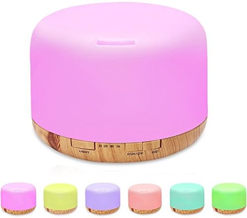 COSVI 300ML Essential Oil Diffuser humidifier with Cool Mist, Ultrasonic Aromatherapy Aroma Diffuser with Timer Settings, Auto Shut-off, Quiet Operation, Color LED Lights for home
