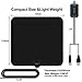 TV Antenna, Indoor HDTV Antenna 1080P 50-80 Miles Range with 2018 Newest Type Switch Console Amplifier Signal Booster, USB Power Supply and 16.45ft Coax Cable, Black Appearance (2018 New Version)
