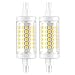 KINDEEP R7S LED Bulb 78mm, 6000K Daylight White, 360 Degrees Double Ended J Type T3 J78 LED Floodlight Bulb, 60W Halogen Replacement, Non-dimmable, 2-Packs