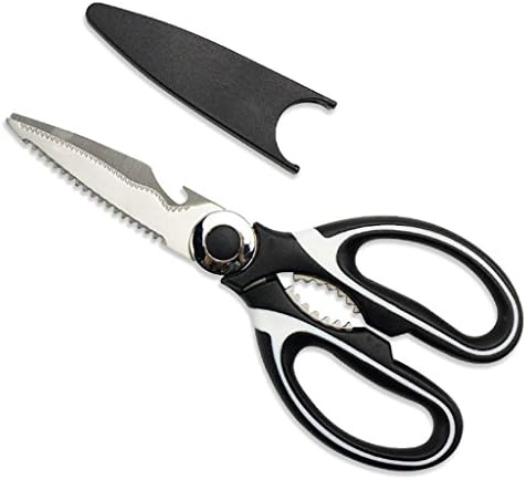 Kitchen Shears - Stainless Steel Multi-Function Kitchen Scissors with Sharp Blade - Professional Poultry Shears, Black