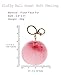 RufNTop 12 PCS PomPom KeyChain Faux Bag Purse Charm Gold Ring Fluffy Fur Ball Car Key Ring or Handbag Accessories(12 PCS PASTEL MIX One Size)