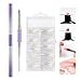 Vrenmol Poly Gel Nail Brush Dual-ended Slice Shape Tool with 100pcs Clear Dual Nail System Form Fake Nail Tips for UV Gel Nail Polish 10 Size