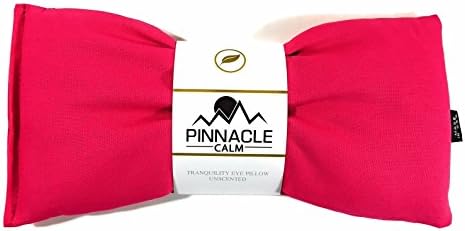 Unscented - SUPER SOFT EYE PILLOW filled with ORGANIC flax seed. Use heated or chilled - soothe stress and anxiety, or use during meditation and yoga - Migraine relief - MADE IN THE U.S.A. (Pink)