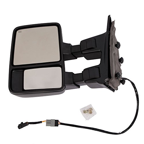 Roadstar Towing Mirrors Fit for 99-07 Ford F250 F350 F450 F550 Super Duty 01-05 Excursion Pair Set Extendable Smoke Power Heated with LED Signal Light Side Mirrors - Thumbnail 5
