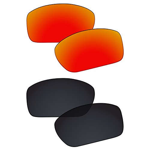 Galvanic Replacement Lenses for Oakley Scalpel OO9095 Sunglasses - Ruby + Black Polarized - Combo Pack - Thumbnail 7