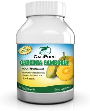 CaliPure 100% Pure Garcinia Cambogia Extract 60% HCA, 180 Capsules, Pharmeceutical Grade, Carb Blocker, Fat Blocker, All Natural, Appetite Suppressant ***Weight Loss Supplement***