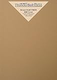 50 Brown Kraft Fiber 80# Cover Paper Sheets - 5
