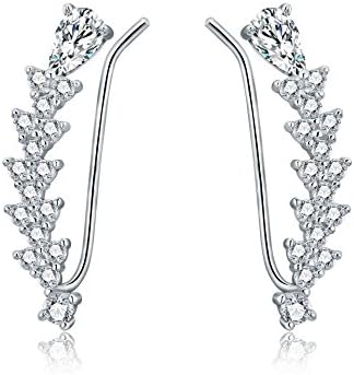 OSIANA Cubic Zirconia Crawler Earrings Sweep up Cuff Hoop Climber Earrings