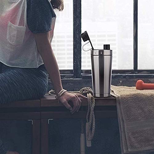 Stainless Steel Protein Shaker Bottle Insulated Keeps Hot/Cold