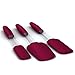 Ultra Premium 3 Pc Silicone Spatula Set, Ergonomic Long Palm Handle Grip w Hanging Holes. 450°f Heat-Resistant Silicone Utensils, Non-Stick 4 Cooking, Sautéing, Scraping, Decorating & Baking