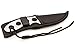 BlizeTec Fixed Blade Hunting Knife: Titanium Coated Black Blade, Stainless Steel Handle with Emergency Lanyard