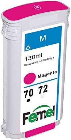 FEMEL Compatible Ink Cartridge Replacement for HP 70 / C9453A for HP DesignJet Z2100 Z3100 Z3100ps GP Z3200 Z3200ps Z5200 Z5400 Photo Printer ( Magenta )