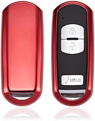 ontto Key Skin Cover Key Remote Case Protector Shell fit for Mazda 2 3 6 8 Ateaza Axela CX-4 CX-5 CX7 CX9 Red