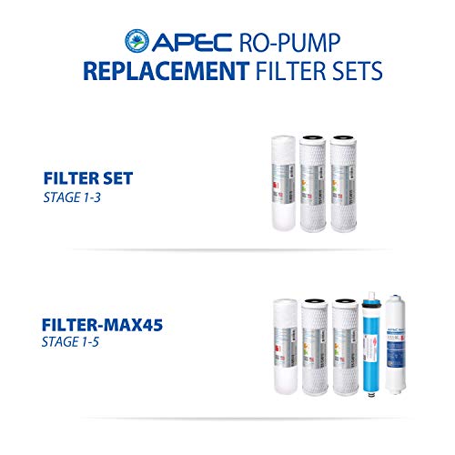 APEC Water Systems RO-PUMP-120V Top Tier Ultra Safe Reverse Osmosis Drinking Water Filtration System with US Made Booster Pump