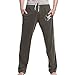 Godsen Men Casual Drawstring Waist Slant Pockets Sports Pants