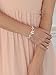 Mariell Breathtaking Blush Tone 14KT Rose Gold Plated Cubic Zirconia Wedding Bridal Bracelet