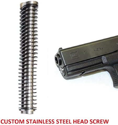 CENTENNIAL DEFENSE SYSTEMS STAINLESS STEEL GUIDE ROD ASSEMBLY WITH 18 LB ISMI SPRING FOR GLOCK G19, 23, 32, 38 GEN 1-3 AND CUSTOM MACHINED STAINLESS STEEL HEAD SCREW.