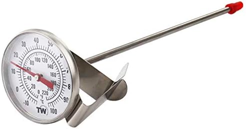 L Steel Milk Thermometer -10~110℃ For Coffee Frothing & Cheese Making