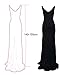 Lalagen Women's Royal Sleeveless Elegant Long Evening Dress Gowns black S
