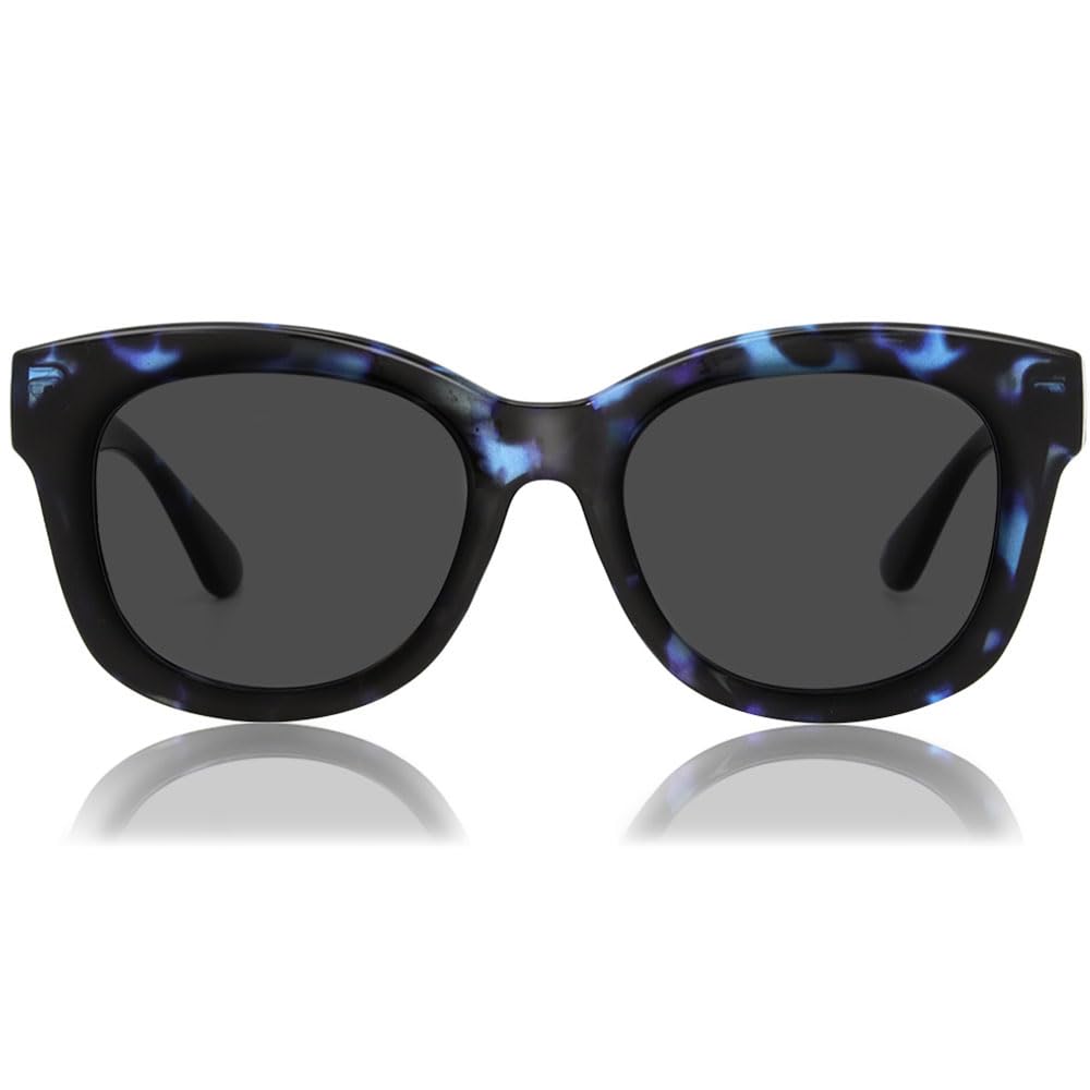 JiSoo Oversized Reading Sunglasses 1.75 Women/Men, Designer Tortoiseshell Tinted Reading Glasses Shades Sunglasses Readers 1.75， NOT Varifocal， Demi Blue