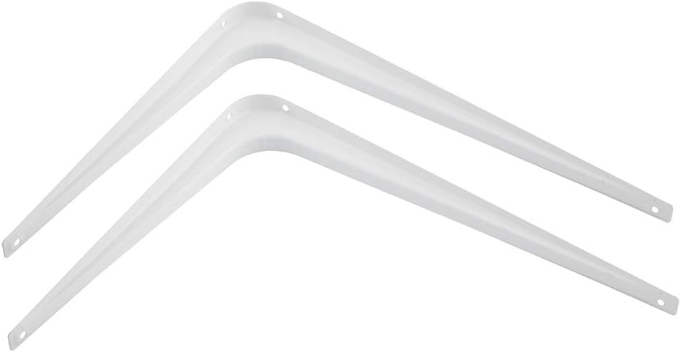 Basics Shelf Bracket - 8" x 10", White, 10-Pack - - 