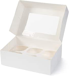 BIOZOYG Cajas para 6 Magdalenas, Cupcake Muffin con ...