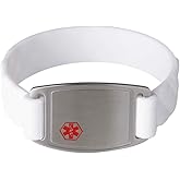 BAIYI HOPE Waterproof Medical Alert ID Bracelet - Silicone Sports Emergency Bracelets for Women and Men Free Engraving