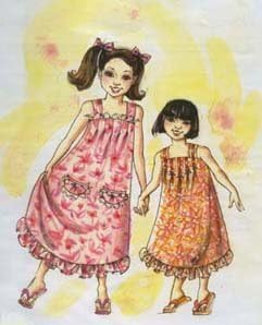 Child's Hawaiian Muumuu Dress Sewing Pattern #106