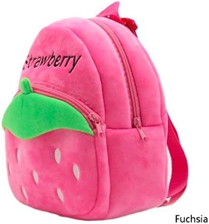 Pandora Velvet Kids School/Nursery/Picnic/Carry/Travelling Bag - 2 to 5 Age (Pink Strawberry)