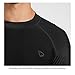 BALEAF Men's Basic Rashguard Long Sleeve Swim Shirt UV Sun Protection Athletic UPF 50+ Black L