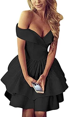 Martha Lia Off Shoulder Short Prom Gowns Open Back Satin A-line 2019 Homecoming Dresses