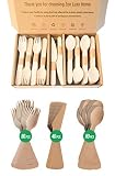 Disposable Wooden Forks, Spoons, Knives Set, 200 Count, Alternative to Plastic Cutlery, Biodegradable, Compostable Utensils, Eco-Friendly Cutlery for Birthday Party and Camping by Zee Luxx Home