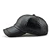 King Star Men's PU Leather Adjustable Winter Warm Baseball Cap Dad Hat Black