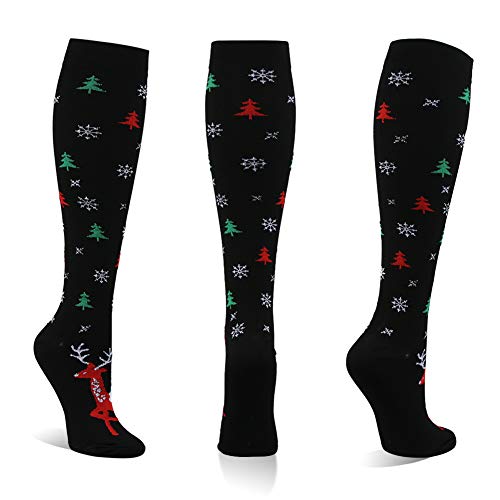HLTPRO 20-30 mmHg Compression Socks Women & Men - Compression Stockings for Running, Nurse, Flight, Travel