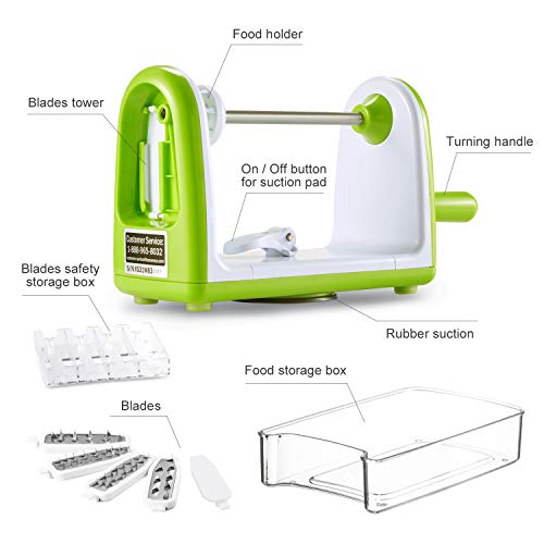 Spiralizer Zucchini Spiraler Veggie Spiralizer Sedhoom 4 In 1 Spiralizer Noodle Maker Vegetable Spiralizer Handheld Spiralizer Spiralizer Vegetable Slicer Zoodler Spiralizer Handheld Great For Salad Pricepulse