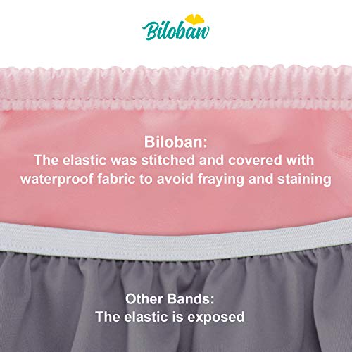 Biloban Diaper Pail Wet Bags 2 Pack, Water-Resistant Washable Diaper Pail Liner for Cloth Diaper, Laundry Garbage Trash Can Travel, White + Pink - Thumbnail 4