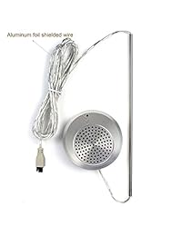 tivdio jt-5008 ventana sistema de altavoces anti-interference Banco Contador sistema de comunicación de ventana Dual-Way intercomunicación Micrófono (Plata, 3 unidades)