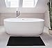 Utopia Towels Cotton Banded Rug, Bath Mats, Not a Bathroom Rug, 21 by 34 Inches, 100% Ring Spun Cotton, Highly Absorbent Shower Bathroom Floor Mat, Black, 2 Pack