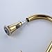 KES Brass Singel Handle Pull Down Kitchen Faucet with Retractable Pull Out Wand, High Arc Swivel Spout, Titanium Gold, L6910-4